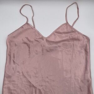 Vtg Alexandra Nicole Dusty Pink Satin Slip Dress Babydoll Nightie Sleep‎ Medium